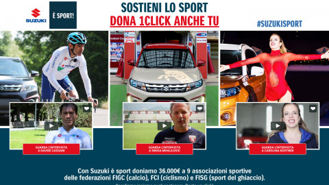 Suzuki ha scelto 1ClickDonation® di CrowdM per lanciare il progetto “Suzuki è sport”